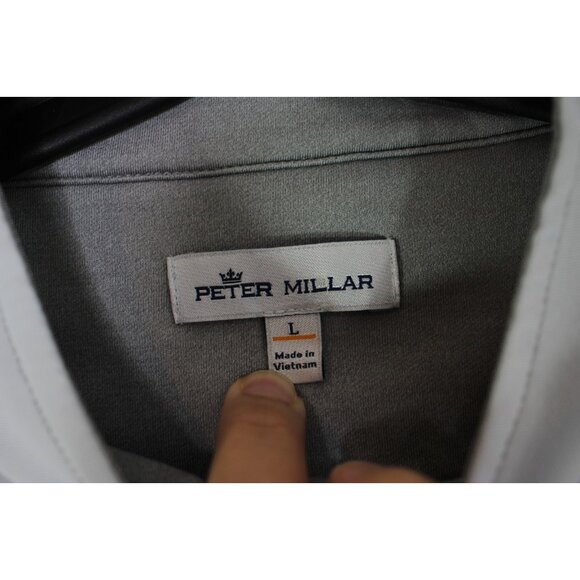 Peter Millar Mens Large Perth Quarter Zip Performance Golf Sweatshirt F1238 - Picture 4 of 8
